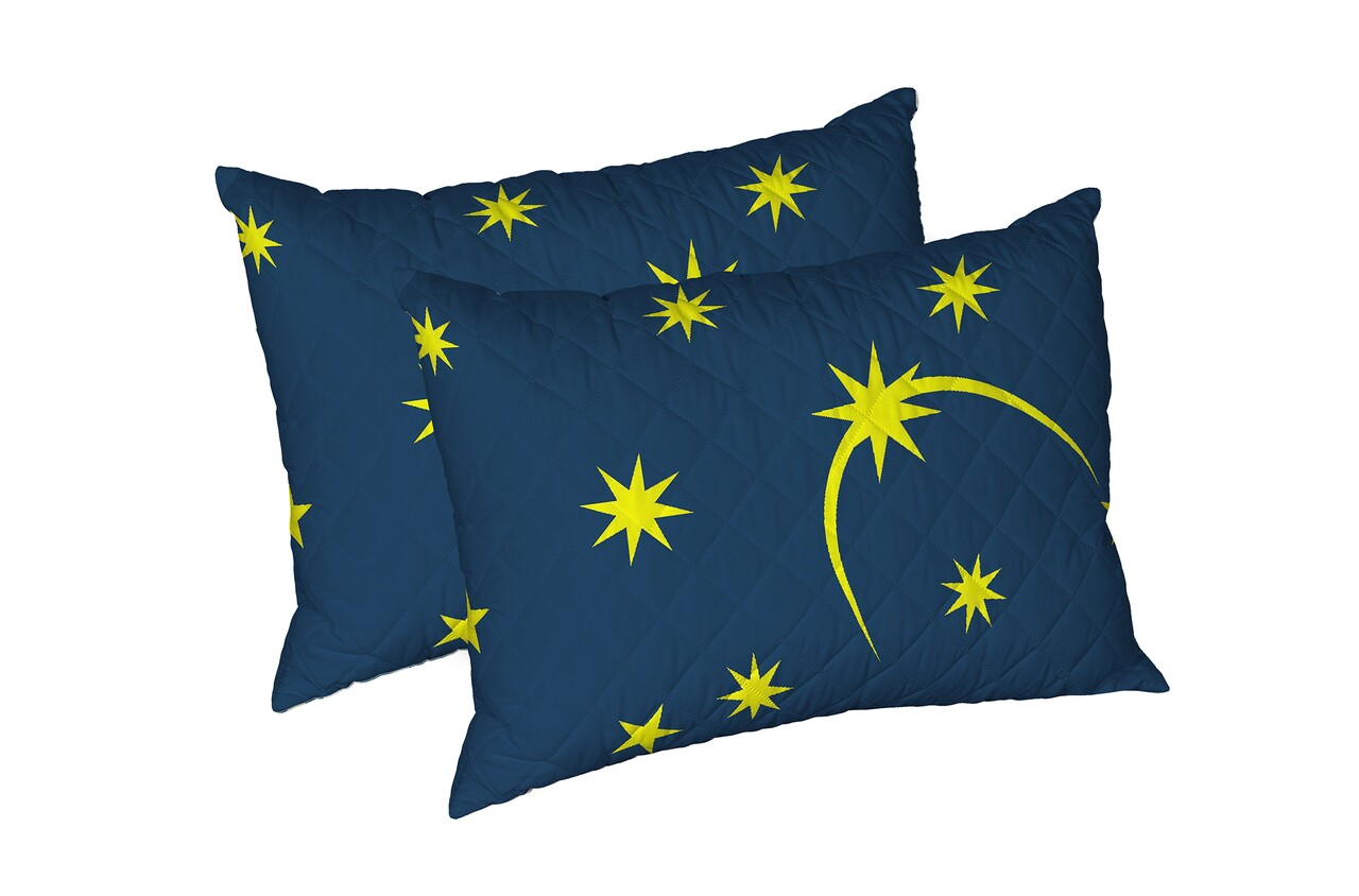 Set 2 perne Moon Night, microfibra matlasata Alcam, 50X70 cm - imagine 5